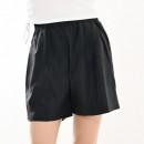 ギャル系 サテン調 光沢ショートパンツ　ブラック