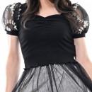 【ハイライン】 キャバ嬢系 パフスリーブニット ブラック 半袖