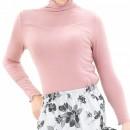 【ハイライン】 大人可愛い系☆ 超伸縮!! オータムハイネック ピンク 長袖