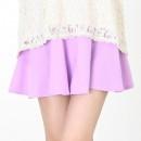 ハイウエスト 超ミニ丈フレアスカート　ラベンダーパープル