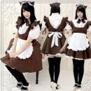 猫耳カチューシャ&鈴のメイド服セット 〜ショコラ〜