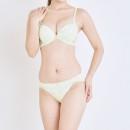 【女装サイズ】 お嬢様系 光沢花柄 ブラショーツセット