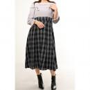 【ハイライン】 ラウンジガール系 冬の上質ドッキングワンピース 長袖　パープル系