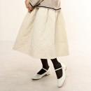 【ハイライン】 ガーリー系 キルティングスカート　アイボリー