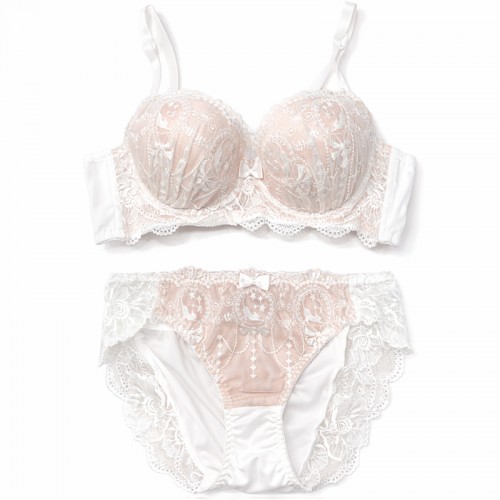 【女装サイズ】 お嬢様系 清楚レイヤード ブラショーツセット