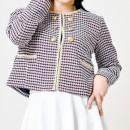 ショート丈 アイドル衣装 風ジャケット 長袖 パープル