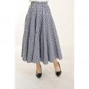 【ハイライン】 ギンガムチェックの ティアード ミドル丈スカート