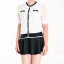 【ハイライン】 バスト〜130cm!! コンサバ系 サマートップス　ホワイト