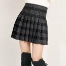 【ハイライン】 伸縮ガーリーミニ丈 ハイウエスプリーツスカート