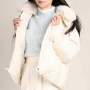 【ハイライン】 プレミアム ガーリーダウンコート ホワイト 長袖