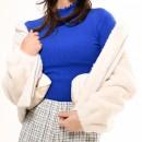 【ハイライン】 バスト120cm!! もこもこお姉さん系コート 長袖 アイボリー