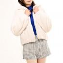 【ハイライン】 バスト120cm!! もこもこお姉さん系コート 長袖 アイボリー