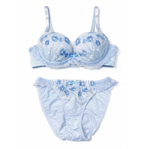 【女装サイズ】 ガーリー大ぶり花柄ブラショーツセット