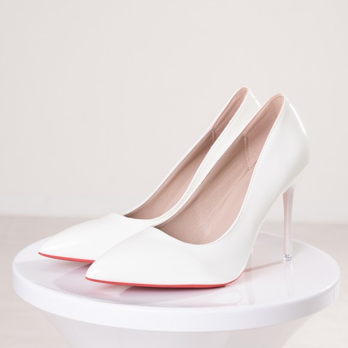【即納】 10cmピンヒール 大人系セクシーパンプス ホワイト